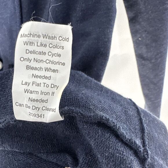 Cabi Blue All Day Knit Trench Button Down Double Breasted Coat XS- No Belt - Picture 9 of 10